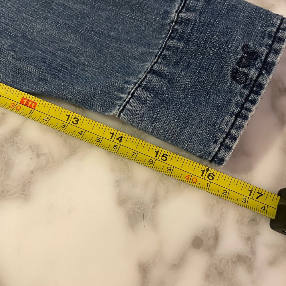 Current/Elliott Blue Denim Button-Down Shirt - Picture 11 of 11